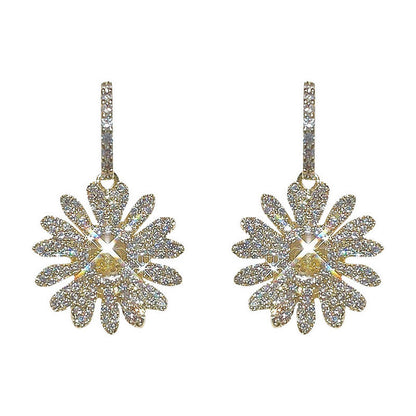 Vintage Flower Drop Earrings